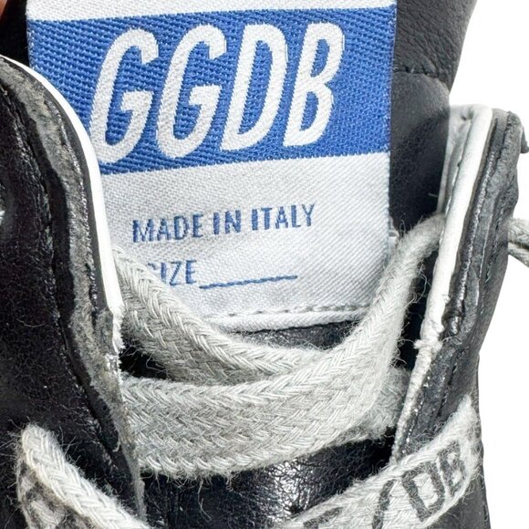 Golden Goose Superstar Sneakers Women Size 37 Silver Glitter Black Star Leather - Picture 10 of 15